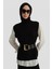 Sıfır Kol Kazak Etekli Takım 24KD4220 Siyah 3