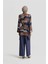 Asimetrik Vatkalı Tunik 25Y4602 Puslu Mor 5