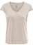 Kadın Onlhannah V Yaka Kısa Kollu T-Shirt 15326642 Taş 2