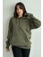 Kadın Kapüşonlu Oversize Sweatshirt 2