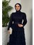 Mona Boncuklu Abiye Lacivert 4