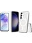 Samsung Galaxy S25 Kılıf Magsafe Şarj Özellikli Şeffaf Sert PC Zore Embos Kapak + Zore Nano Micro Temperli Ekran Koruyucu 1