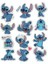 Major Selection Lilo and stitch temalı laptop telefon tablet sticker seti 1