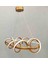Helezion yemek masası bronz modern led avize 1