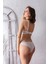 Çiçekli Sütyen ve Slip Külot Takım Ekru (32061) 2