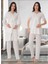 Dvina Effortt Lohusa Sabahlıklı Pijama Takımı Ekru - 9014 1
