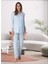 Dvina Effortt Lohusa Pijama Takımı Mavi - 9042 1