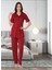 Dvina Effortt Lohusa Pijama Takımı Kırmızı - 9012 1