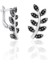 Gümüş Markazit Set Yaprak Modeli Gümüş Üçlü Set 925 Ayar ST128 1
