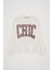 Yazı Baskılı Benekli Sweatshirt Ekru 1