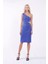 Bel Cut Out Detaylı Tek Omuz Saks Elbise 3