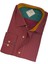 Pamuklu Bordo Uzun Kollu Erkek Gömlek (Slim Fit Kalıp) 2