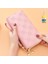 Cüzdan Kadın Uzun Çift Fermuarlı Clutch Büyük Kapasiteli Çift Katmanlı Cep Telefonu Çantası Bilek Kayışı Cüzdan (Yurt Dışından) 1