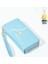 Çift Fermuarlı Cüzdan Bayanlar Uzun Büyük Kapasiteli Clutch Öğrenci Çift Katmanlı Cüzdan Değişim Cep Telefonu Çantası (Yurt Dışından) 1