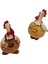 2pcs Tavuk Heykeli Dekoratif Modern Reçine Heykel (Yurt Dışından) 1