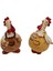 2pcs Tavuk Heykeli Dekoratif Modern Reçine Heykel (Yurt Dışından) 2