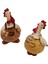 2pcs Tavuk Heykeli Dekoratif Modern Reçine Heykel (Yurt Dışından) 3