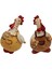 2pcs Tavuk Heykeli Dekoratif Modern Reçine Heykel (Yurt Dışından) 4