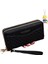 Bayan Cüzdan Uzun Büyük Kapasiteli Çift Fermuarlı Clutch Cüzdan Kadın Çift Katmanlı Clutch Cüzdan (Yurt Dışından) 1