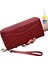 Bayan Cüzdan Uzun Büyük Kapasiteli Çift Fermuarlı Clutch Cüzdan Kadın Çift Katmanlı Clutch Cüzdan (Yurt Dışından) 1