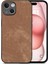iPhone 15 Darbeye Dayanıklı Ince Retro Deri Telefon Arka Kapağı (Yurt Dışından) 1