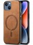 iPhone 14 Plus Deri Arka Kılıf Magsafe ile Uyumlu Ten-Dokunmatik Telefon Kapağı (Yurt Dışından) 1