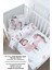 Anne Yanı Beşik Lastikli Çarşaf Seti - For Baby Serisi - Pembe Tütülü Balerin ve Unicorn 3