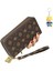Çift Fermuarlı Clutch Baskılı Cüzdan Kadın Uzun Büyük Kapasiteli Çift Katmanlı Cüzdan Cep Telefonu Küçük (Yurt Dışından) 1