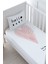 Anne Yanı Beşik Lastikli Çarşaf Seti (55X95) - Pure Baby Serisi - Pembe Romantik Kalp 2