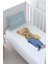 Bebek Boy Lastikli Çarşaf Seti - Pure Baby Serisi - Salopetli Ayıcık 2