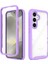 Samsung Galaxy S25 Için Hibrit Bumper Tam Koruma Telefon Kılıfı - Mor (Yurt Dışından) 1