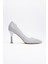 Kadın Topuklu Ayakkabı Simli Tasarım Yüksek Stiletto 9 cm Kaydırmaz Taban 4