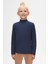 Açık Lacivert Basic Kışlık Yarım Balıkçı Yaka Uzun Kollu Kız Çocuk Tişört 2