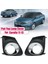1 Çift Siyah ve Galvanik/mat Ön Tampon Sis Lambası Kapakları Trim Çerçeve ile Delik Değiştirme Toyota Corolla 2011-2013 Için (Yurt Dışından) 2