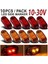 5x Amber + 5x Kırmızı LED Araç Kamyon Römork Rv Oval 2,5 Inç Yan Gümrükleme Işaretleyici Işık (Yurt Dışından) 2