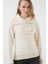 15921 Geniş Yaka Triko Kazak - Krem 4