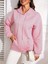 Kadın Uzun Kollu Kapşonlu Bağcıklı Cepli Capitone Sweatshirt 3