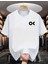 Ok Yazı Baskılı Basic T-Shirt 1