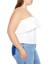 Plus Curve Poplin Volanlı Straplez Büstiyer 3