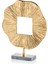 Evza Mermer Delikli Kare Dekor Gri Gold 8*37*43 cm 1