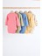 % 100 Pamuklu Pembe Çiçek Desenli Uzun Kollu 5'li Body Zıbın Set 2