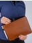 Vegan Deri Clutch Düz Tablet Çantası 3