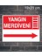 Yangın Merdiveni Sağ Ok Metal Uyarı Levhası 2