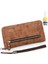 Erkek Uzun Cüzdan Fermuarlı Moda Casual Cüzdan Clutch Büyük Kapasiteli Çoklu Kart Yuvası Cep Telefonu Çantası (Yurt Dışından) 1