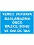 Yemek Yapmaya Başlamadan Önce Maske Bone ve Önlük Tak Yazılı Metal Uyarı Levhası 1