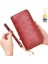 Uzun Cüzdan Bayanlar Büyük Kapasiteli Clutch Kadın Çift Katmanlı Fermuarlı Cep Telefonu Çantası (Yurt Dışından) 1