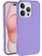 Apple iPhone 16 Pro ile Uyumlu Kapak Içi Kadife Lansman Silikon Kılıf - Lila 1