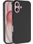 Apple iPhone 16 ile Uyumlu Kapak Içi Kadife Lansman Silikon Kılıf - Siyah 1