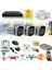 3 Kameralı Set - Yapay Zeka Özellikli Gece Renkli Gösteren 5MP SONY Lensli 4 Ultra Warm Ledli FULLHD Güvenlik Kamerası Seti 604W-104 1
