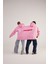 Kalp Baskılı Çift Giyilir Lovebombing sweatshirt Pembe 1